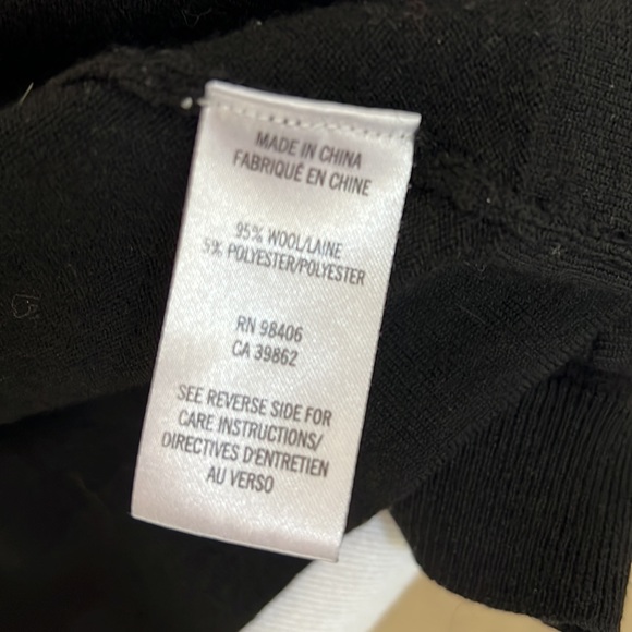 Theory Black Wool Open Drape Cardigan Sweater - Picture 8 of 8